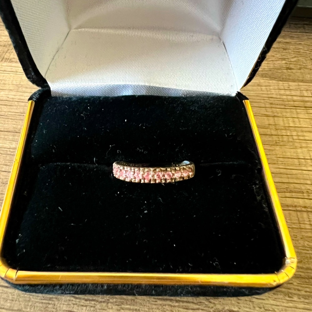 Pink Gemstone Silver Ring